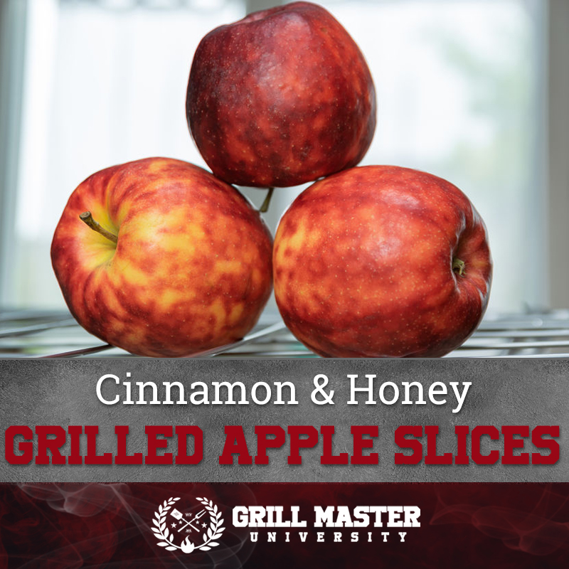 Cinnamon and honey grilled apple slices