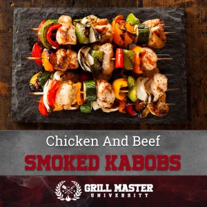 Smoked chicken kabobs