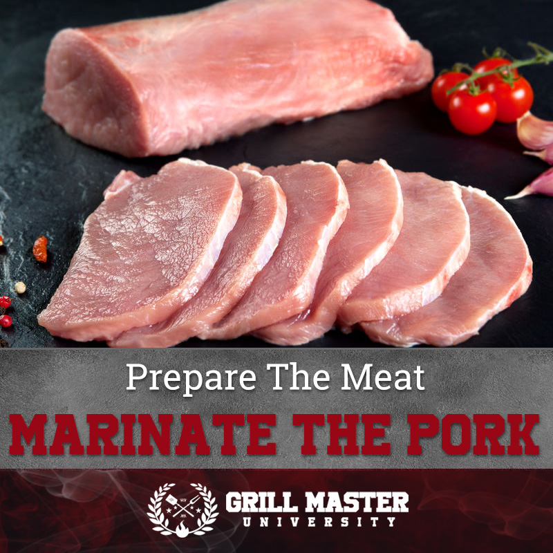 Marinate the pork loin